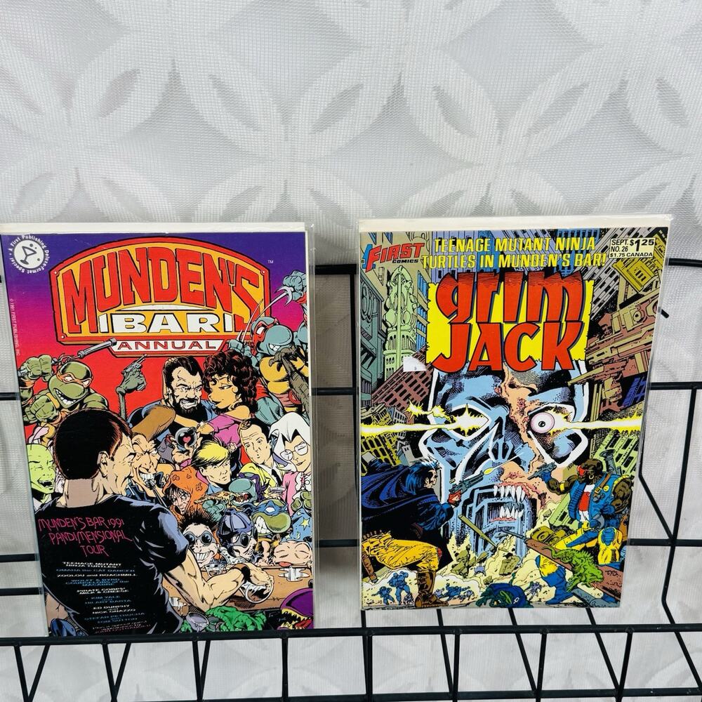 Grim Jack #26 & Linden’s Bar Annual 2 Lot 1st full color TMNT story First Comics